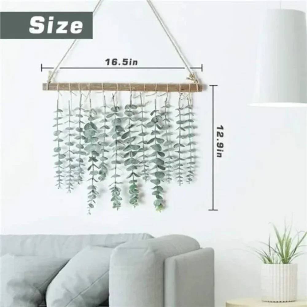 Bathroom Decor Artificial Eucalyptus Wall Hanging Decor-Fake Leaves Greenery